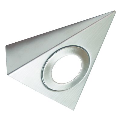 nxt gen LED Under Cabinet Light 2.6W Florida Triangle Cool White 4000K in Brushed Nickel