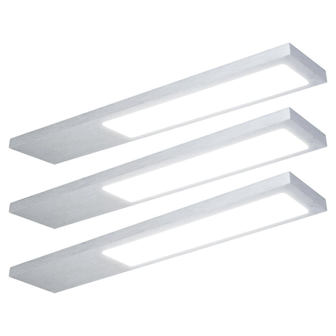 nxt gen LED Under Cabinet Light 4W Alabama Cool White 4000K Lights in Aluminium (3 Pack) - Image 1