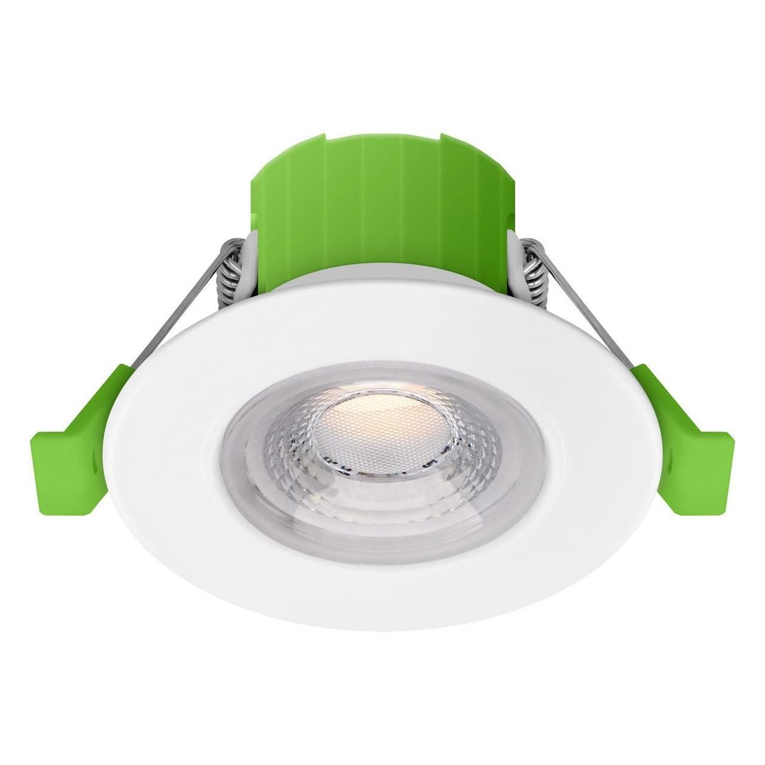 nxt gen LED Downlight 6W CCT Dim Tri-Colour CCT Prismatic White Fire Rated NovaLite Recessed Spotlight 60° Lights - Image 1