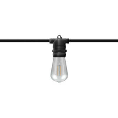 nxt gen Premium 10m Connectible Outdoor Festoon Lights 20x E27 Sockets with Warm White LED Light Bulbs