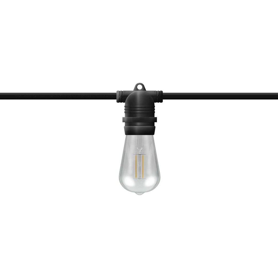 nxt gen Premium 15m Connectible Outdoor Festoon Lights 30x E27 Sockets with Warm White LED Light Bulbs - Image 1