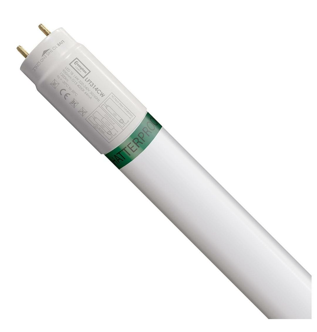 Crompton LED 3ft T8 Tube Light 14W Food Safe Cool White 4000K Foodsafe T8 Tube 3-foot Foodsafe - Image 1