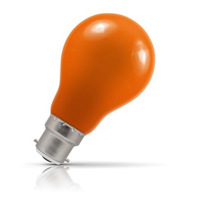 Crompton Lamps LED GLS Light Bulb B22 1.5W IP65 Amber Bayonet Coloured