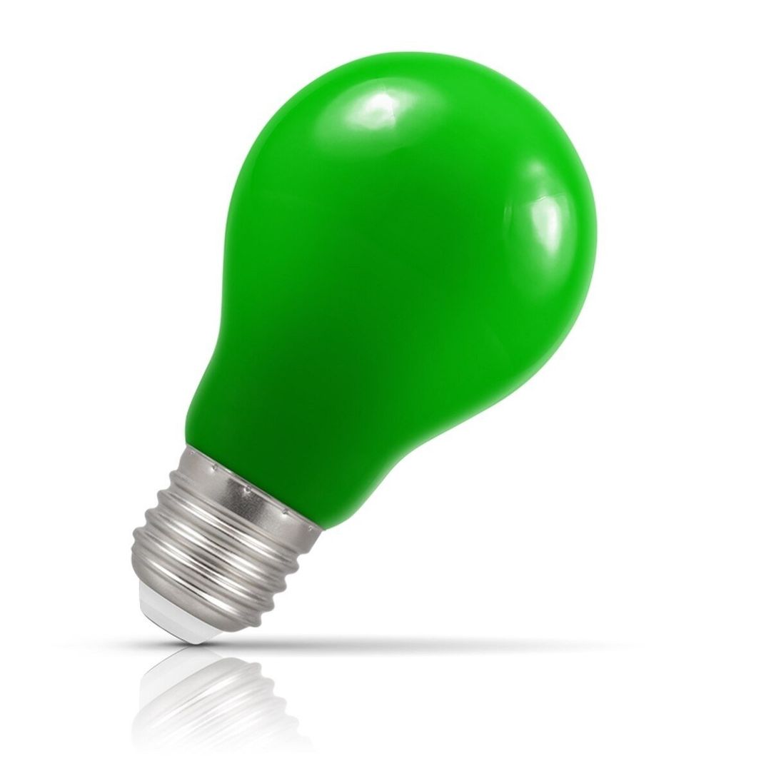 Crompton Lamps LED GLS Light Bulb E27 1.5W IP65 Green Screw Coloured - Image 1