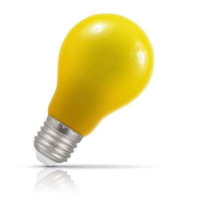 Crompton Lamps LED GLS Light Bulb E27 1.5W IP65 Yellow Screw Coloured