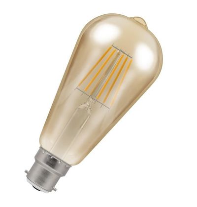 Crompton ST64 LED Squirrel Cage Light Bulb B22 7W (50W Eqv) Dim Extra Warm White Antique Filament Bayonet Vintage Edison