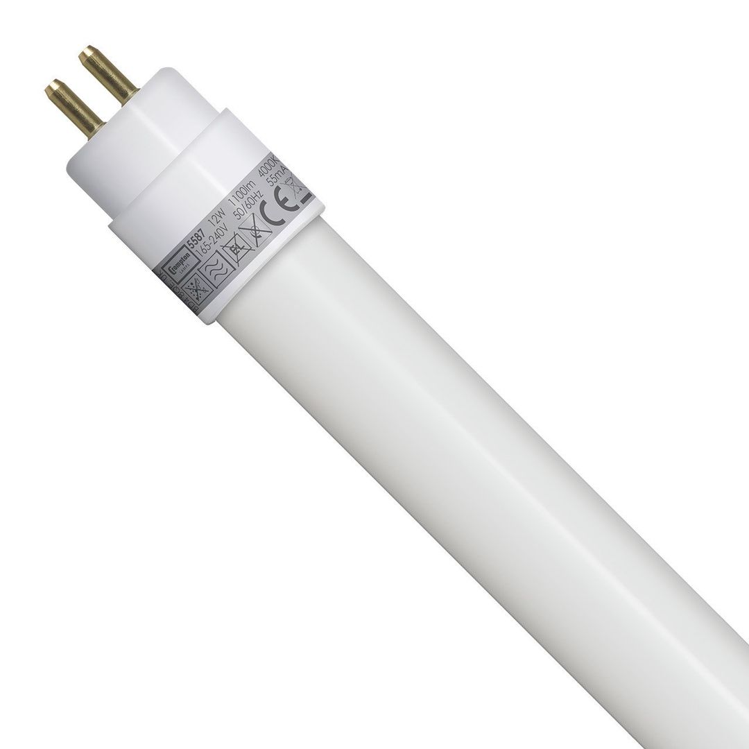 Crompton Lamps LED 849mm T5 Tube Light Bulb 12W (21W Eqv) Retrofit Cool White 4000K Batten 840 Opal - Image 1