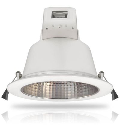 Phoebe LED Downlight 18W Dimmable Plato Tri-Colour CCT 90° White IP54