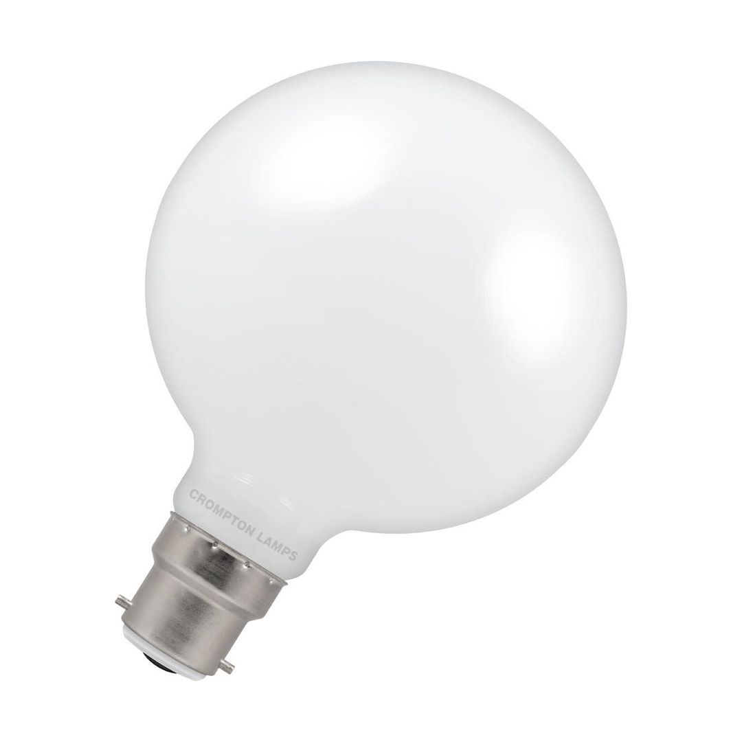 Crompton Globe LED G95 Light Bulb B22 7W (60W Eqv) Dimmable Warm White Opal Bayonet Large - Image 1