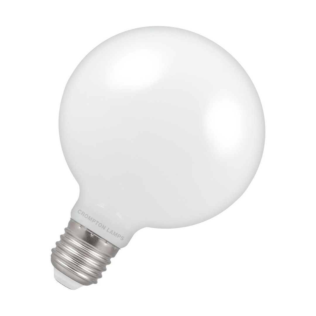 Crompton Globe LED G95 Light Bulb E27 7W (60W Eqv) Dimmable Warm White Opal Screw Large - Image 1