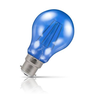 Crompton Lamps LED GLS Light Bulb B22 4.5W Harlequin Blue Bayonet Coloured Translucent