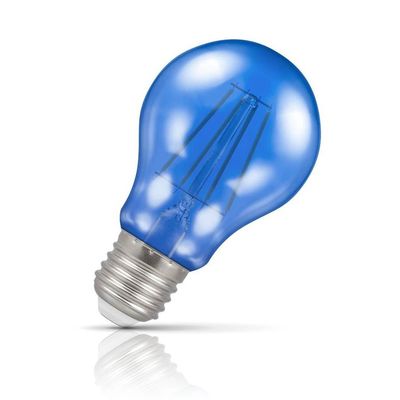 Crompton Lamps LED GLS Light Bulb E27 4.5W Harlequin Blue Screw Coloured Translucent