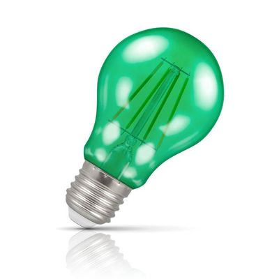 Crompton Lamps LED GLS Light Bulb E27 4.5W Harlequin Green Screw Coloured Translucent