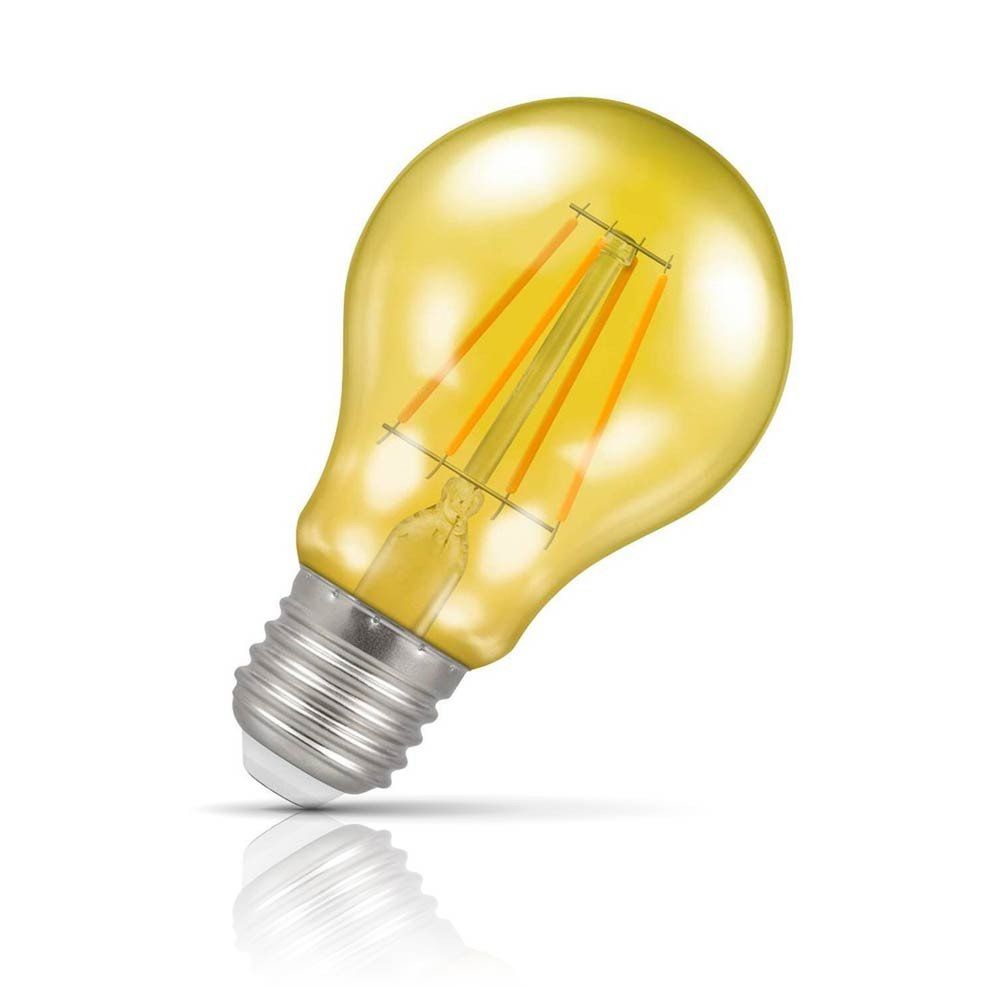 Crompton Lamps LED GLS Light Bulb E27 4.5W Harlequin Yellow Screw Coloured Translucent - Image 1