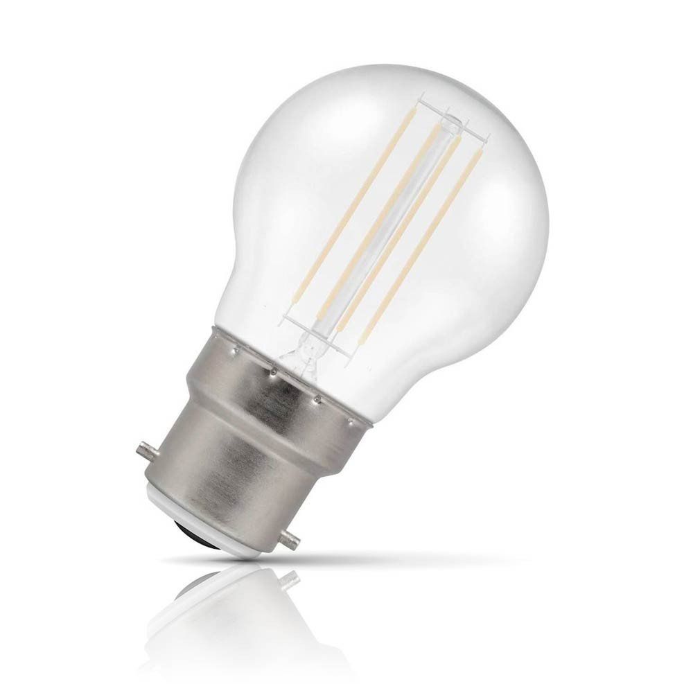 Crompton Lamps LED Golfball Light Bulb B22 4.5W Harlequin White Round Bayonet Coloured Translucent - Image 1