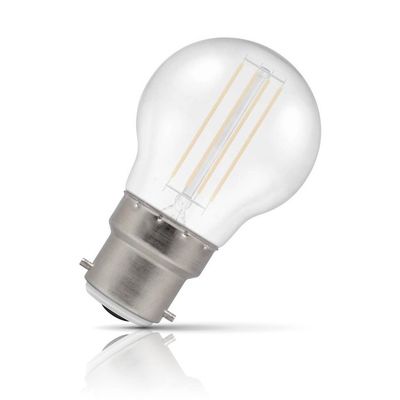 Crompton Lamps LED Golfball Light Bulb B22 4.5W Harlequin White Round Bayonet Coloured Translucent