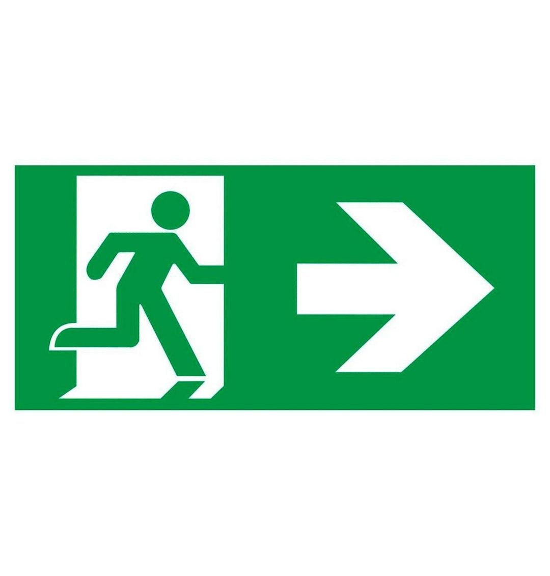 Phoebe LED Emergency Surface Box Right Legend Krios for use with Krios Emergency Exit Box - Image 1