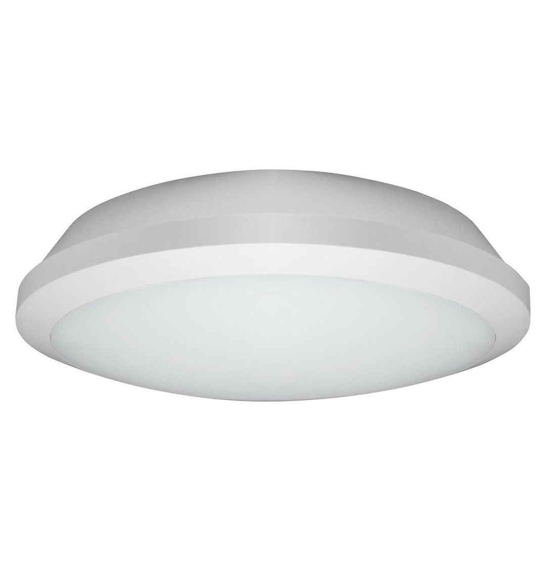 Phoebe Bulkhead 15W Tri-Colour CCT Microwave Sensor and 3-Hour Emergency Melana CCT 120° Diffused White IP65 - Image 1