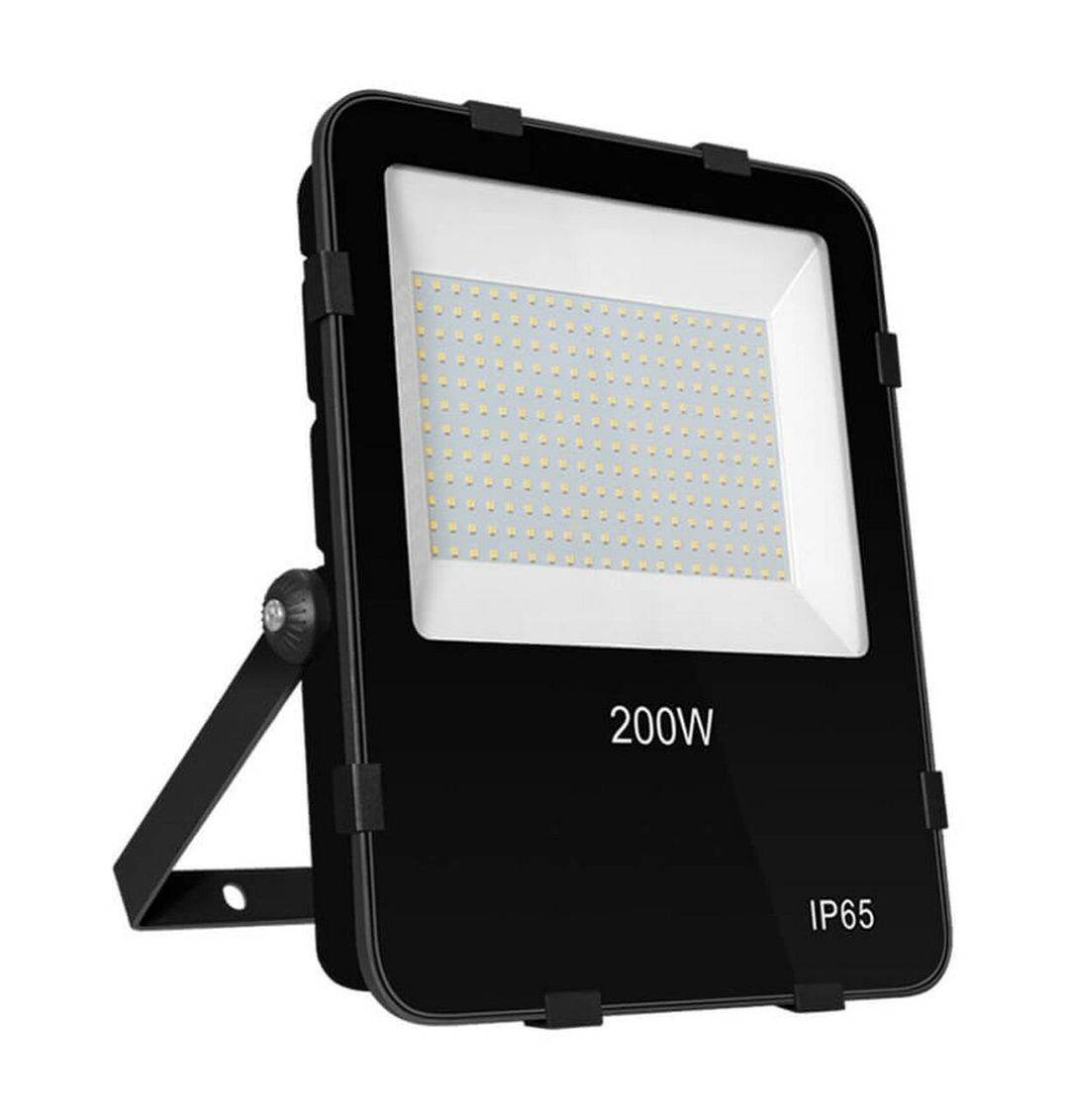 Phoebe LED Floodlight 200W Atlas with Photocell Sensor Cool White 110° Black Powder Coat - Image 1