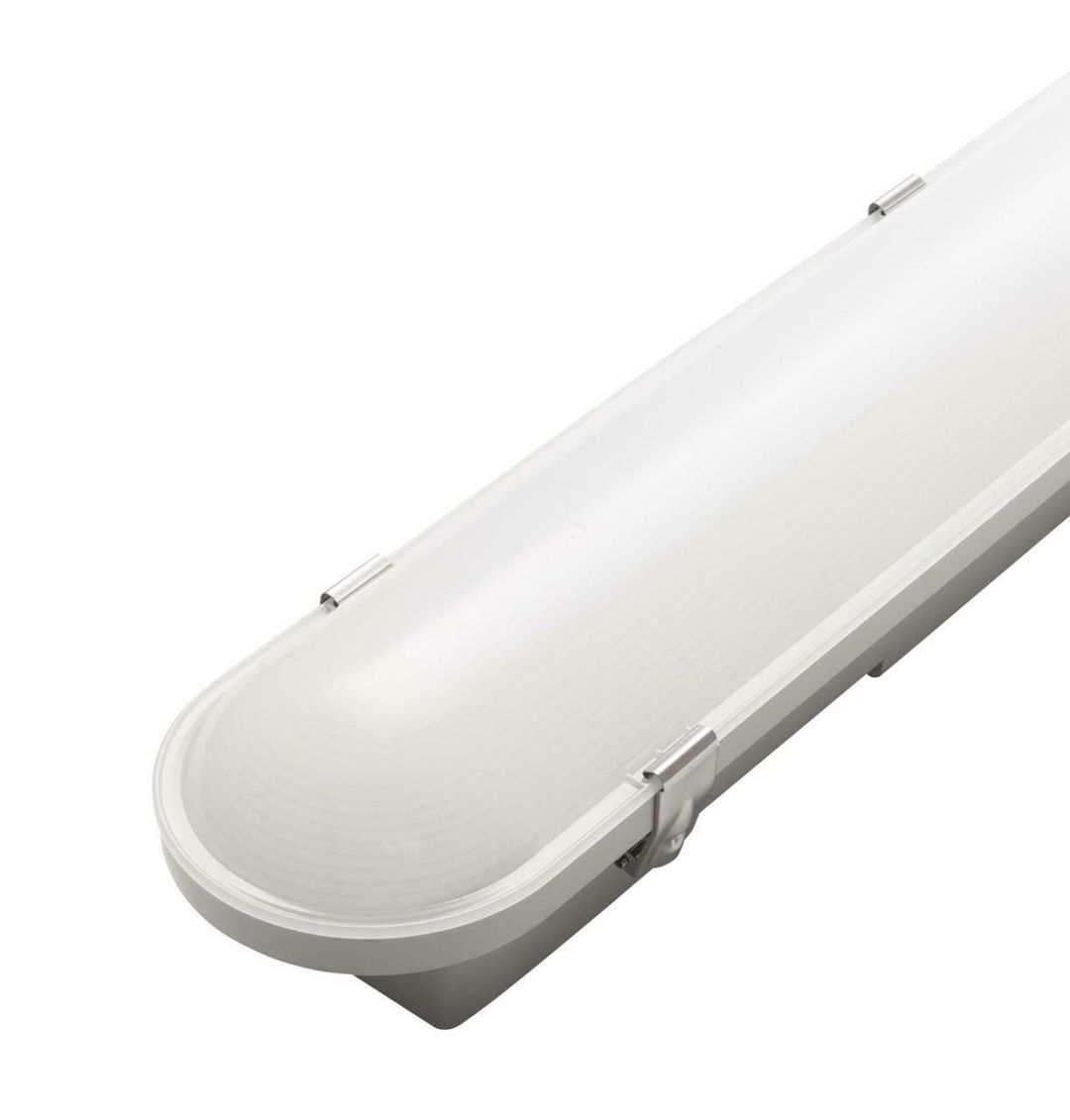 Phoebe LED Batten 4ft 20W Tri-Colour CCT Microwave Sensor Lykos Light Grey - Image 1