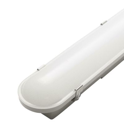 Phoebe LED Batten 4ft 20W Tri-Colour CCT Microwave Sensor Lykos Light Grey