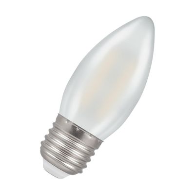 Crompton Candle LED Light Bulb E27 2.5W (25W Eqv) Dimmable Warm White Pearl Filament Screw Frosted