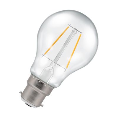 Crompton GLS LED Light Bulb B22 4.2W (40W Eqv) Warm White Clear Filament Bayonet