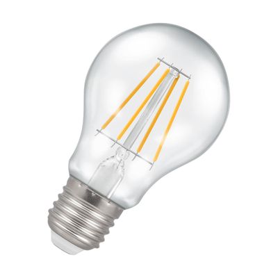 Crompton GLS LED Light Bulb E27 7W (60W Eqv) Cool White Clear Filament Screw