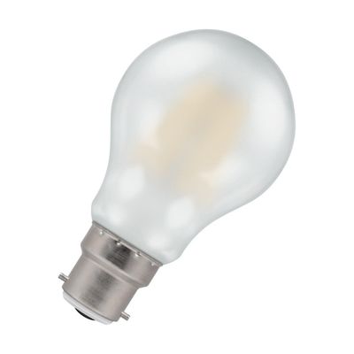 Crompton GLS LED Light Bulb B22 7W (60W Eqv) Cool White Pearl Filament Bayonet Frosted