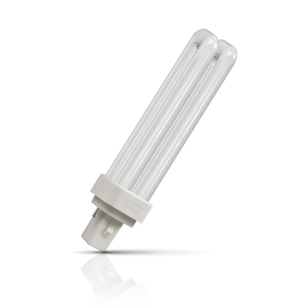 Crompton LED PLC Light Bulb Universal 2-pin 5W Direct to Mains Warm White 3000K Push Fit 2-Pin Compact-D - Image 1