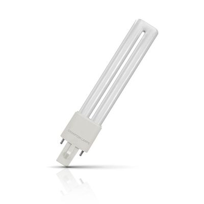 Crompton LED PLS Light Bulb 2-Pin 4.5W Direct to Mains Warm White 3000K Push Fit Opal