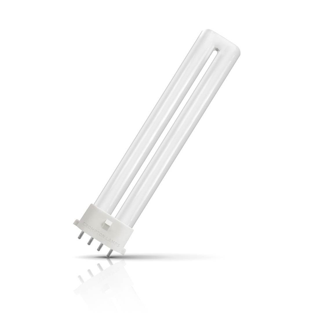 Crompton LED PLS-E Light Bulb 4-Pin 4.5W Direct to Mains Warm White 3000K Push Fit Opal - Image 1