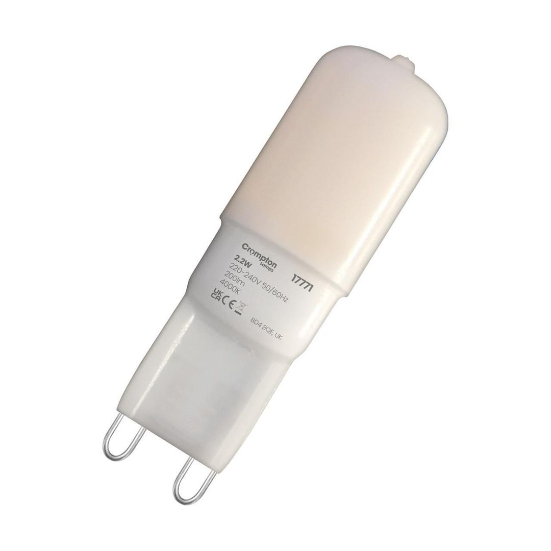 Crompton G9 Capsule LED Light Bulb 2.2W (18W Eqv) Cool White Opal - Image 1
