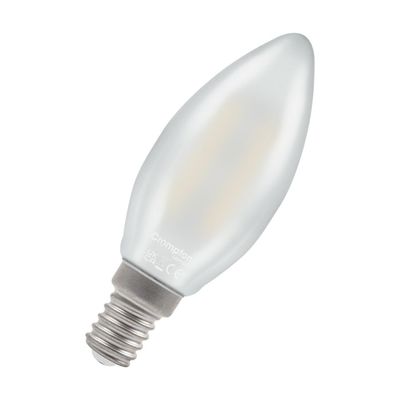 Crompton Candle LED Light Bulb E14 2.2W (25W Eqv) Dim Warm White Pearl Filament Small Screw Frosted