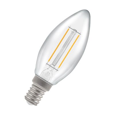 Crompton Candle LED Light Bulb E14 2.2W (25W Eqv) Cool White Clear Filament Small Screw