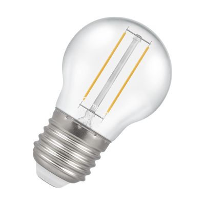Crompton Golfball LED Light Bulb E27 2.2W (25W Eqv) Warm White Clear Filament Round Screw