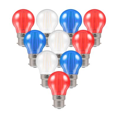 Crompton Golfball LED Light Bulb E27 2.2W (25W Eqv) Cool White Clear Filament Round Screw