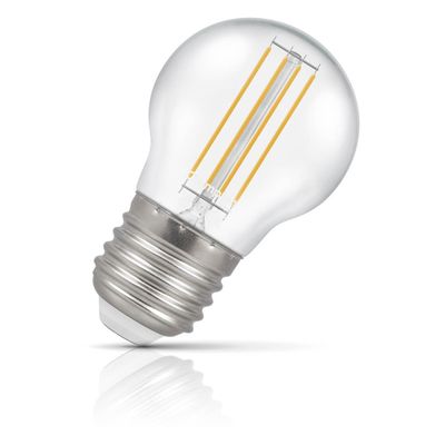 Crompton Lamps LED Golfball 6.5W E27 Dimmable Filament Warm White Clear (60W Eqv)