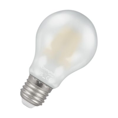 Crompton GLS LED Light Bulb E27 10.5W (100W Eqv) Warm White Pearl Filament Screw Frosted