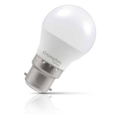 Crompton Lamps LED Golfball 2.2W B22 Warm White Opal (25W Eqv)