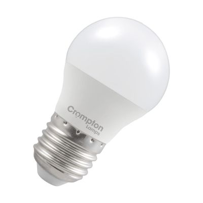 Crompton Golfball LED Light Bulb E27 2.2W (25W Eqv) Cool White Opal Round Screw Frosted