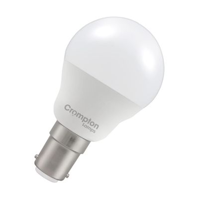 Crompton Golfball LED Light Bulb B15 4.2W (40W Eqv) Warm White Opal Round Small Bayonet Frosted