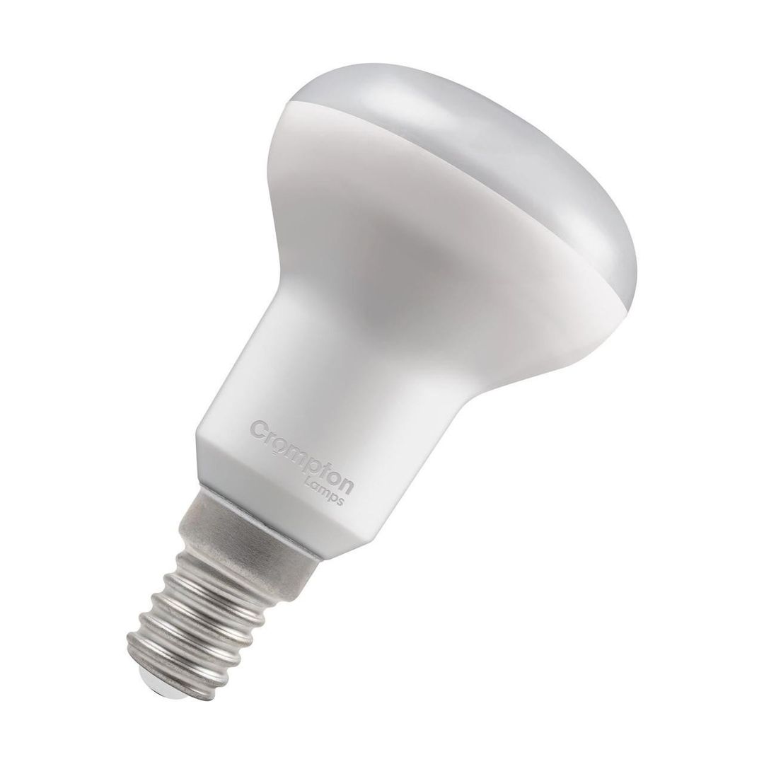 Crompton R50 Reflector LED Light Bulb E14 4.2W (40W Eqv) Warm White Opal Spotlight Small Screw Frosted 120° - Image 1