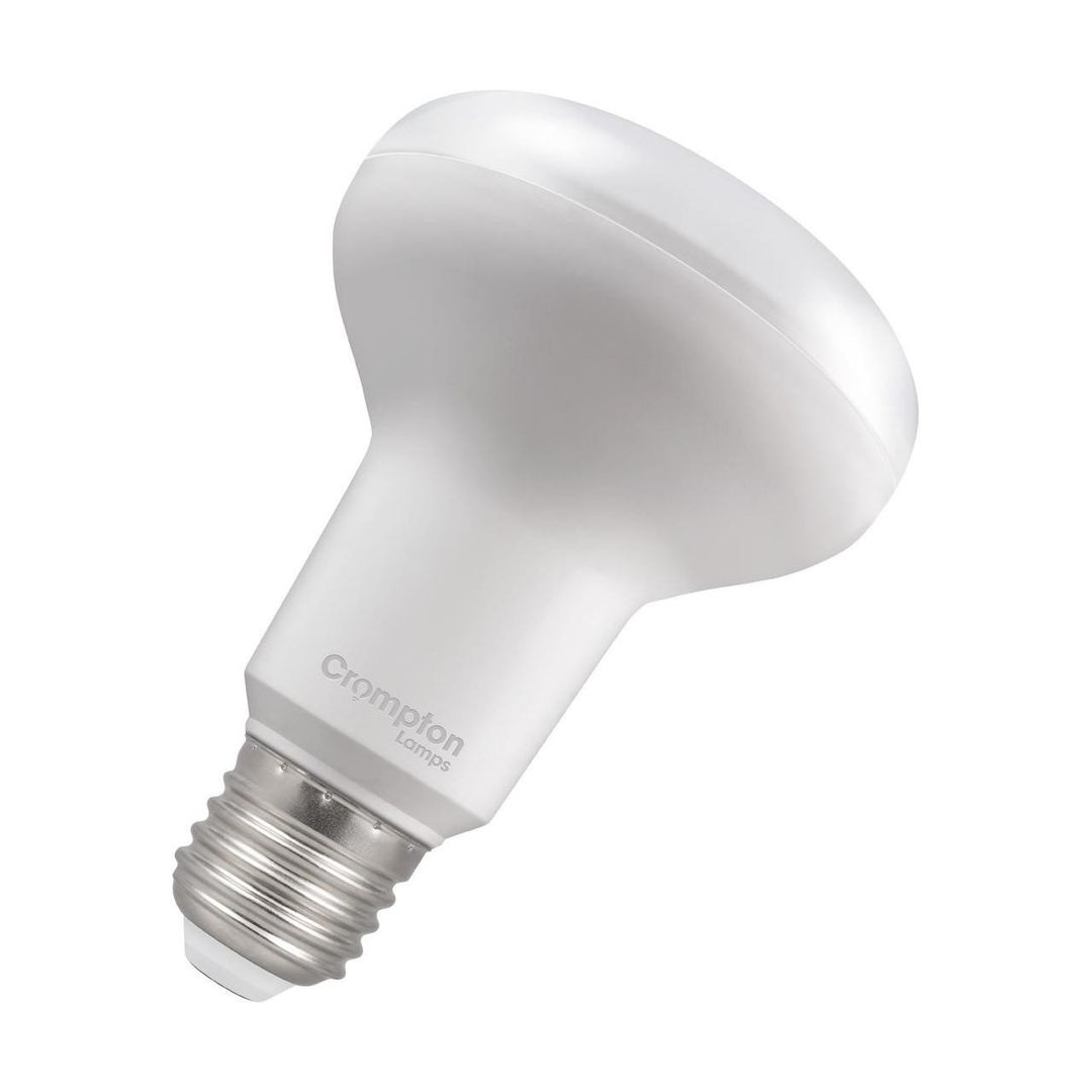 Crompton R80 Reflector LED Light Bulb E27 9.5W (100W Eqv) Cool White Opal Spotlight Screw Frosted 122° - Image 1