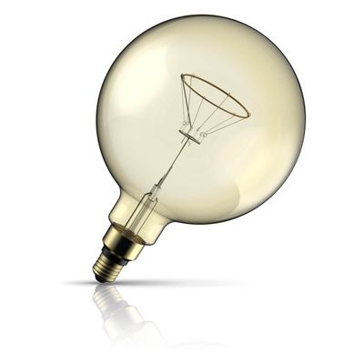 Crompton LED Globe Light Bulb E27 4.5W 200mm Extra Warm White 1800K G200 Screw Filament Golden