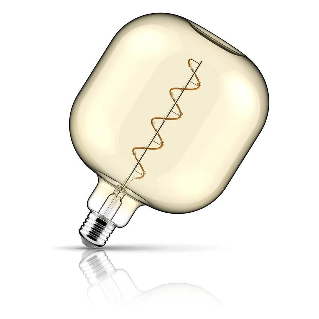 Crompton LED Globe Light Bulb E27 4.5W 150mm Extra Warm White 1800K G150 Screw Filament Golden - Image 1