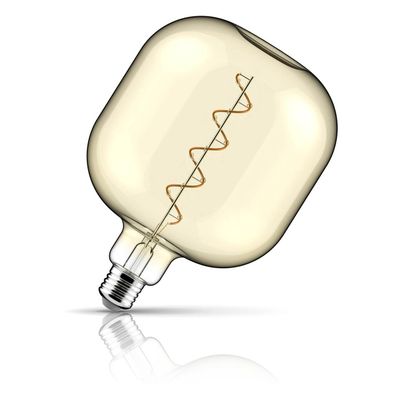 Crompton LED Globe Light Bulb E27 4.5W 150mm Extra Warm White 1800K G150 Screw Filament Golden