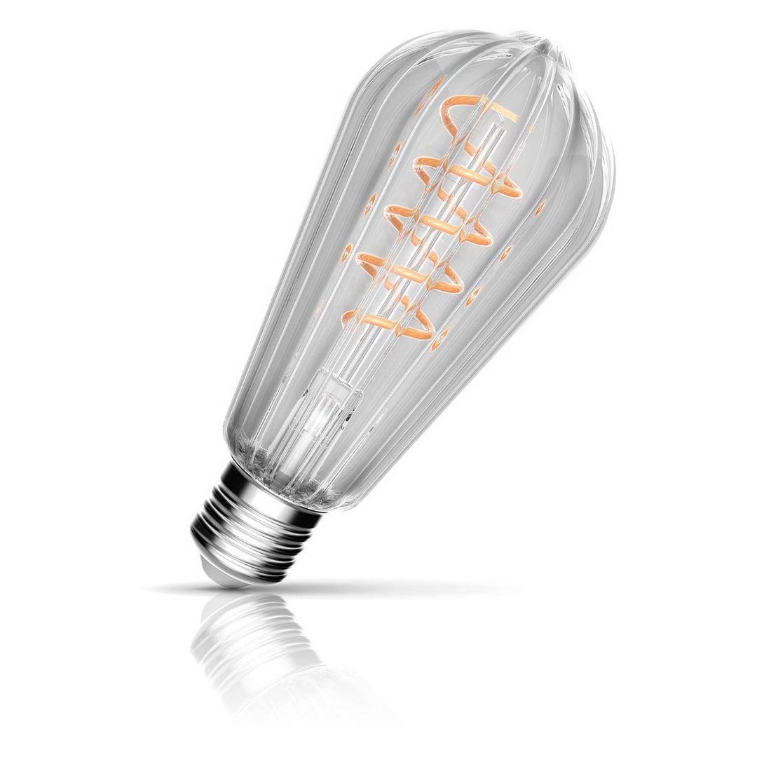 Crompton Lamps LED ST64 3.5W E27 Decorative Inner Edge 64mm Extra Warm White Clear - Image 1