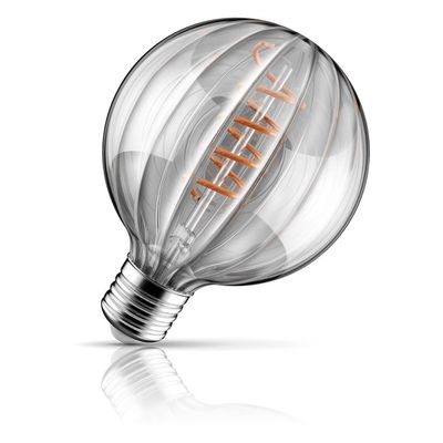 Crompton LED Globe Light Bulb E27 3.5W 95mm Extra Warm White 1800K G95 Screw Filament Clear