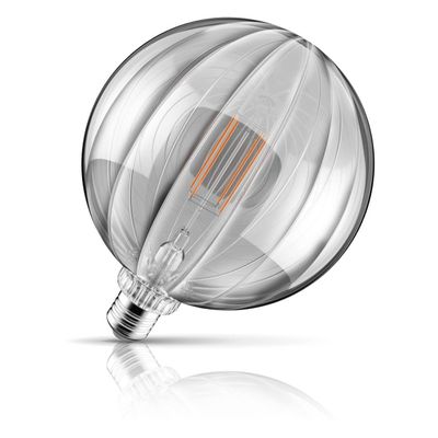 Crompton LED Globe Light Bulb E27 4.9W 150mm Extra Warm White 1800K G150 Screw Filament Clear